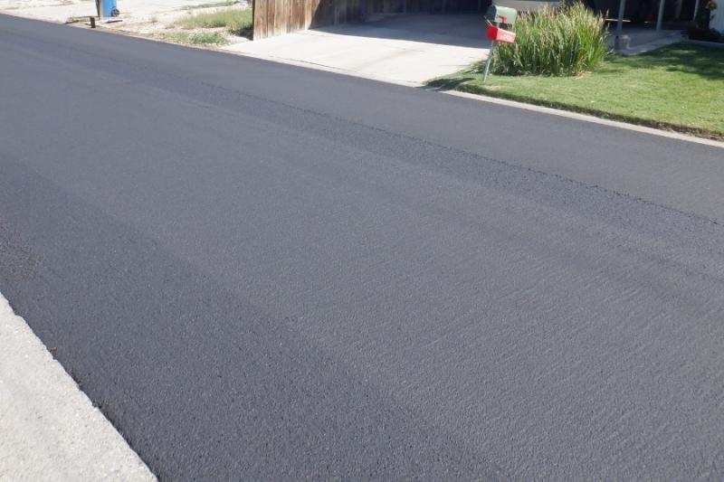 Brand new paved road. 