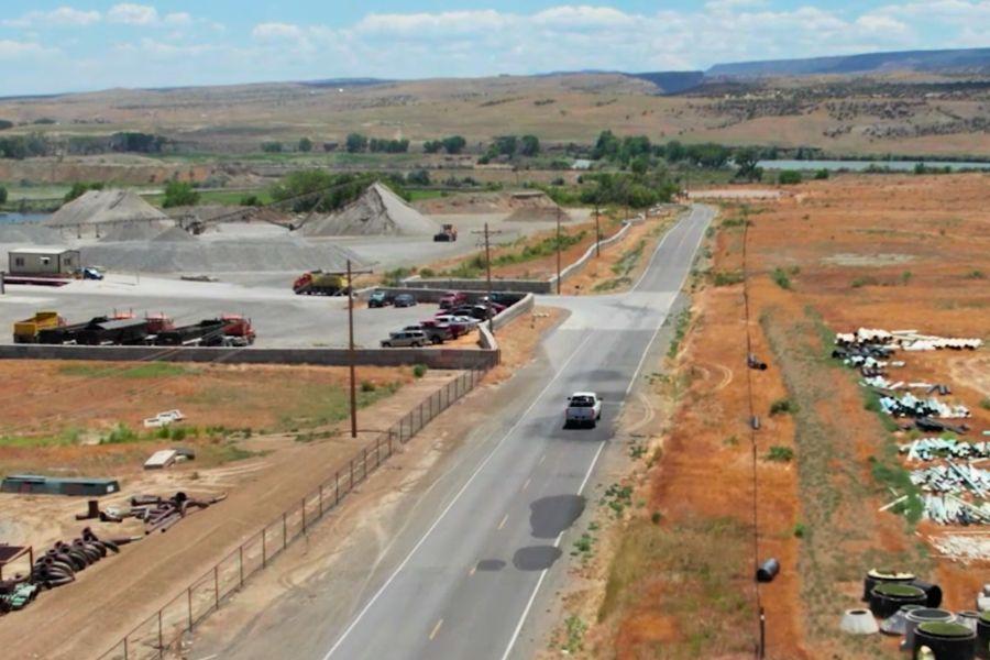 Aerial view of Coffman Road Project area. 