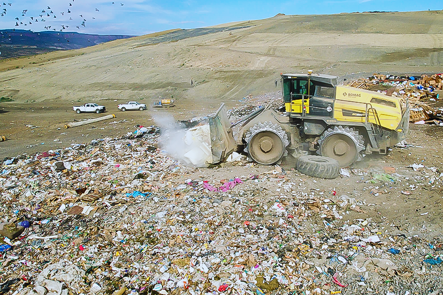 Mesa County commissioners approved the purchase of a new landfill trash compactor to help maximize landfill space, support daily operations and extend the life of the landfill.